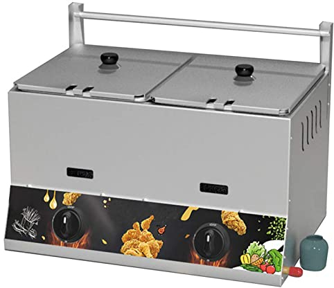 Friteuse commerciale avec panier, friteuse électrique 22l Friteuse professionnelle à induction avec système de vidange, acier inoxydable facile à nettoyer pour restaurant restauration mobile cuisson
