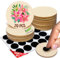 Crocowood 20 PCs Blank Wooden Circles for Crafts with Magnets - Round Wood Discs 5cm to Decorate Home Ornaments - Unfinished Craft Wooden Circles for DIY Project - Wooden Circle Ornaments for Crafting