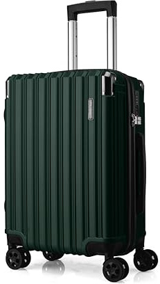 FLIEE Cabin Suitcase Hard Shell | Lightweight Suitcase |55x40x20cm Cabin|Telescopic Handle | TSA 3 Digit Combination Lock| Suitable for Ryanair, Easyjet, Jet 2 Paid Carry-ons (Green, Cabin 20)