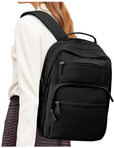 HYC00 Schulrucksack Mädchen Jungen Teenager Schulranzen Rucksäcke Schule Teenager Casual Daypacks Rucksack Damen Laptop Rucksack 14 zoll Travel Backpack Women Backpack University Bookbag,Schwarz