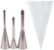 3 Pcs Stainless Steel Cream Icing Tips Puff Cream Filling Piping Tips Cupcake Filler Piping Tip Donuts Filling Piping Nozzles Cake Decorating Nozzles with 50 Pcs Pastry Bags