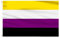 AhfuLife 1Pcs Bandiere Non Binary Pride per il Giorno dell'orgoglio, 150 x 90 cm Bandiera Non Binaria, Bandiera LGBTQ+ Pride, Doppio Lato con Occhielli in Ottone, per Parate del Gay Pride Day, Festa