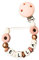 attache tétine fleur - attache tétine fleur personnalisée- attache sucette fleur - attache sucette personnalisée - attache tétine bébé fille - cadeaux