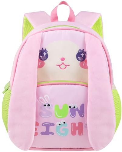 GAGAKU Kindergarten Rucksack für 2-5 Jahre Mädchen Kleinkind Kinderrucksack Kinder kindergartenrucksack mit Brustgurt Verstellbarer Schultergurt Mini Tagesrucksack Reisetasche - Kaninchen