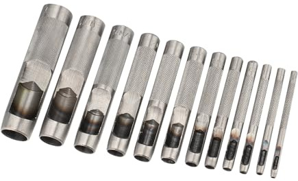 Hoteche 12-teiliges Lochstanzer-Set | 3-19MM, 45#-Stahl, Wärmebehandlung & Riffel-Poliert