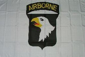 Flagge Fahne 101st Airborne weiß 90x150cm