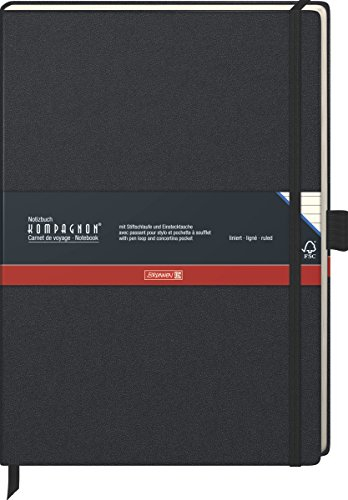 Notizbuch Brunnen Kompagnon schwarz liniert DIN A4 10-5528702