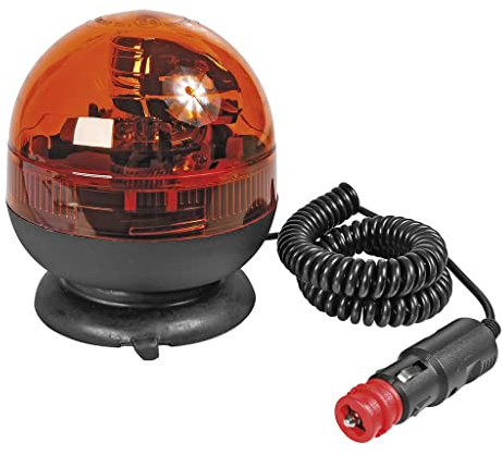 Spotlight - Gyrophare Ventouse 12/24v Orange (gyroflash) - Alimentation Prise Allume Cigare - ROHS-CEM 2014/30/UE - Antichoc & imperméable - Ampoule fournie - Équipement et Fournitures agricole