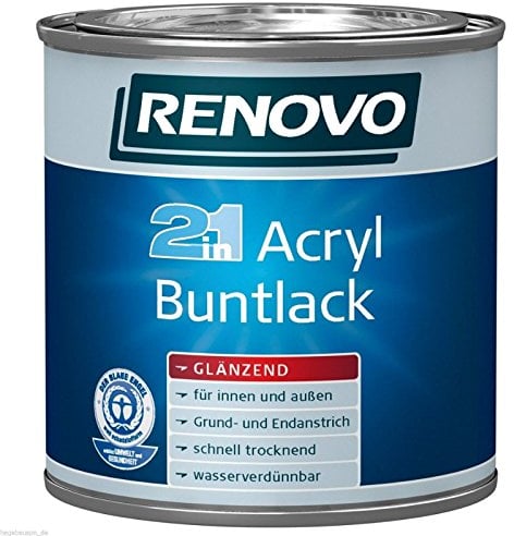Acryl-Buntlack Feuerrot 0,75 Liter glänzend Acryllack (13,32 Euro/Liter)