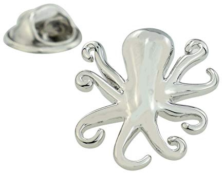 Metal Octopus Lapel Pin Badge