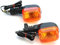E-geprüfte und zugelassene Yamaha DT 125 R 125R paarweise Blinker mit M10 Rechtsgewinde und orangenem Glas von TW-Moto