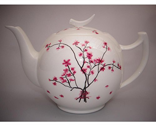 Teetrinker Set Cherry Blossom, Teekanne, Stövchen und Tasse, weiß rosa, TeaLogic