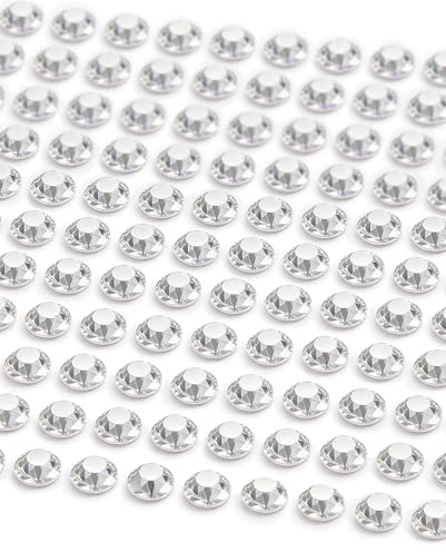 MOVOJA Silberne Glitzersteine Selbstklebend - 880 Stk 4 mm | Klebesteine Zum Basteln Glitzersteine Silber Kristall Edelstein Aufkleber Fliesen Selbstklebende Strasssteine Glitzer Sticker