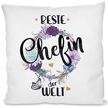 Kissen mit Motiv Modell: Beste Chefin der Welt