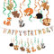 EASY JOY Tiere Geburtstag Dekoration Geburtstagsgirlande Folie Spiralen Wald Party Kindergeburtstag Deko