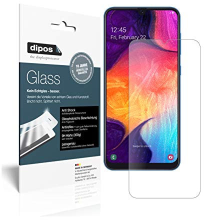 dipos I 2X Protection ecrán Mat compatible avec Samsung Galaxy A50 Verre Souple Film Protecteur 9H