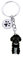 Porte-clés en forme de chien - 10 cm - En métal - Pour anniversaire - Motif caniche noir
