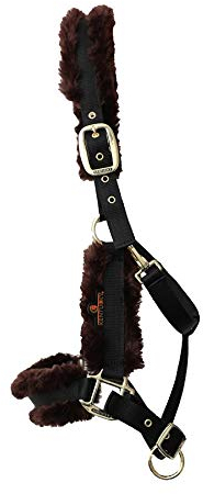 Kentucky Horsewear Nylon Lammfell Halfter, Größe:P, Farbe Kentucky Horsewear:braun