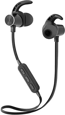 SBS Auricolari Wireless Sportivi Multipoint Neri con Archetti in Silicone, Laccetto da Collo Antigroviglio con Attacco Magnetico, Microfono Integrato, Controller per Musica e Chiamate