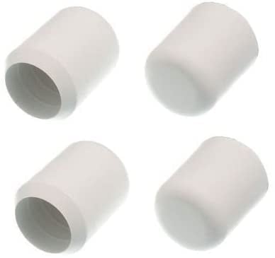 Tok Mark Traders Pack of 4 White Rubber Chair / Table Furniture Feet Ferrule Caps Stoppers fit 22mm Leg, R144460