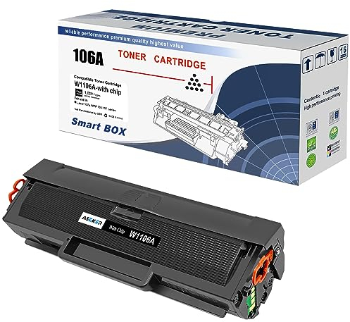 ASEKER Kompatibel 106A W1106A Tonerkartusche für HP Laser 107 107w 107a 107r MFP 135 135wg 135a 135r 135w 137 137fwg 137fnw Drucker 1000 Seiten ( Schwarz, mit Chip )