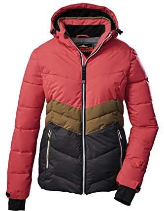 killtec Damen Ksw 1 Wmn Ski Qltd Jckt Winterjacke/Jacke in Daunenoptik mit abzippbarer Kapuze und Schneefang
