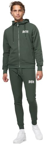 BENLEE Herren Trainingsanzug mit Kapuze HACKBERRY schmale Passform, Olive/White, 3XL