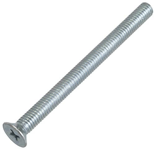 AERZETIX - C58378 - Lot de 20 Vis à tête fraisées M5x60 mm à empreinte PH - à filetage métrique standard - pour boulon d'assemblage - DIN 965 - en acier zingué - couleur argent