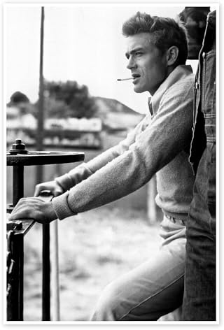 Posterlounge James Dean Poster | 40 x 60 cm von Celebrity Collection Schwarz-Weiß Wandbilder Wanddeko