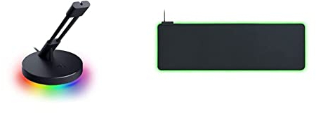 Razer Mouse Bungee V3 Chroma - Mauskabel-Halter mit RGB-Beleuchtung Schwarz & Goliathus Extended Chroma - Extra große weiche XXL Gaming Maus-Matte mit RGB Beleuchtung Schwarz