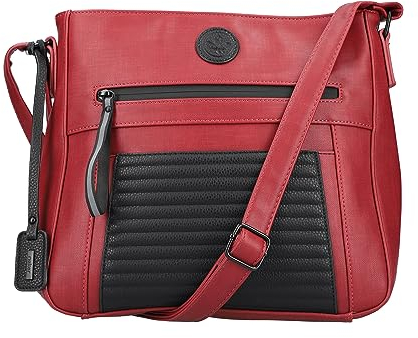 Rieker Damen H1481 Umhängetasche, Rot