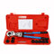 Presszange V-Kontur & TH-Kontur Rohrpresszange Set, 12mm-28mm Crimpzange Kupferrohr Pressfittinge Preßzange Presswerkzeug mit 360° Drehbarem Kopf