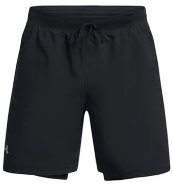 Under Armour Herren UA Launch 7'' 2-in-1 Short, Laufshorts aus leichtem Stretchgewebe, kurze Sporthose mit Innenslip