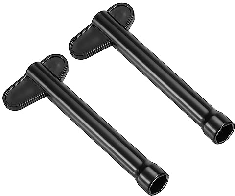 PATIKIL Faucet Installer Socket, M12 Wrench Plumbing Tool for Bowl Bathroom Basin Sink, Black 2 Pack