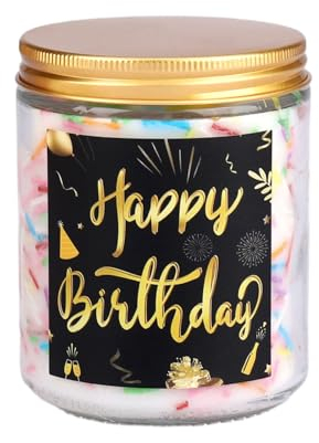 ALLAVA Geburtstagsgeschenk für Frauen, Happy Birthday Kerzen Duftkerze im Glas für Frauen Mama Mütter 30 40 50 60 18. Geburtstag Beste Freundin Freund Papa Kollegen, 50h Brenndauer (Lavendel C)