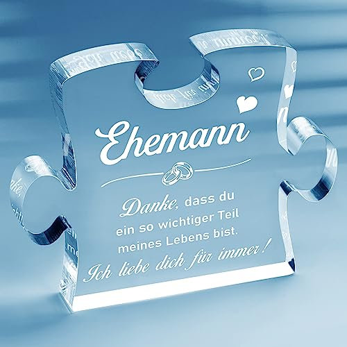 Giftasy Geschenk für Ehemann - Acryl Puzzle, Sinnvolle Geschenke für Männer, Geschenk Ehemann Geburtstag, Hochzeitstag Geschenke für Männer, Ich Liebe Dich Geschenke, Partner Geschenke für ihn