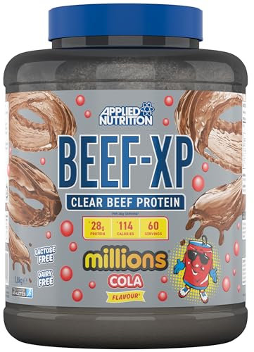 Applied Nutrition Clear Hydrolysed Beef Protein Isolate Powder, Fruit Juice Style, Dairy Free, Lactose Free, Zero Sugar, Low Fat, 1.8kg - 60 Servings (Cola Millions)