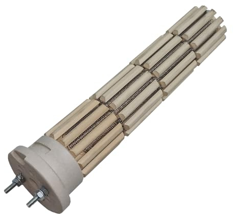 Résistance céramique thermos électrique 1200 W - 230 V - Diamètre 52 x 4 pierres - Longueur 250 mm +-5 mm