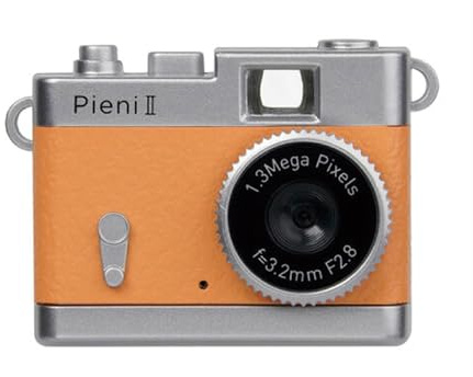 Kenko Mini Digital Toy Camera DSC-PIENI II Orange, Still and Video Shooting, microSD Card Compatible, Neck Strap Included, 440803