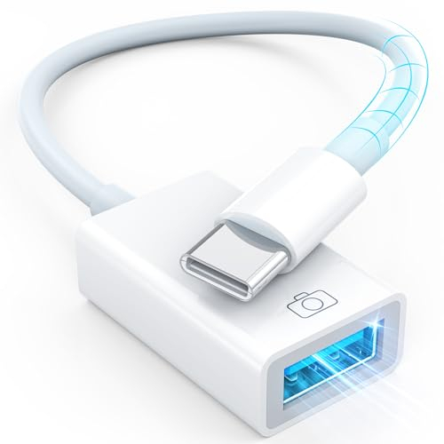 Adaptador USB Tipo C a USB 3.0 Cable OTG USB C 5 Gbps para iPhone 15 Plus Pro Max/Samsung Galaxy S24 S23 S21/MacBook/iPad/Android/Google Pixel, Conversor Adaptador USB A USB C Cable OTG Tipo C