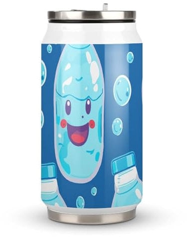 Coke Cups,Water Bottle Pattern Printed Cans Cup,Stainless Steel Coke Cup Personalized Coke Cups are Perfect for The Gym,Travel,Home,Running,Office,Picnic,Camping,Garden,Outdoor,Hotel,Beach and More