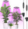 Qoolife Pflanzenlampe led Vollspektrum für Zimmerpflanzen, 155 CM Höhenverstellbare Pflanzenlicht mit 72 LEDs, 3 Dimmbaren Helligkeitsstufen, Zeitschaltuhr 3/9/12 Stunden für Indoor Pflanzen 2 Stück