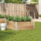 Juroupi Jardinière 100x100 cm Bois de pin Massif,Jardiniere sur Pieds,Bac avec Treillis,Jardiniere Terrasse