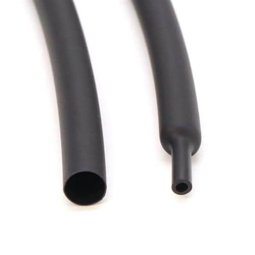 Cable Sleeve 1M Diameter 1.5~50mm No Glue Heat Shrink Tubing 3:1 Ratio Waterproof Wire Wrap Insulated Lined Cable Sleeve Black Cord Protector Wire(50MM_1M)