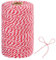 TACHIO 200M 2mm Cordoncino Cotone Spago Rosso e Bianco Natale,Decorativo Spago,per Cucina Cottura Natale Confezionamento Regalo,perfetto per lavori fai da te, giardinaggio