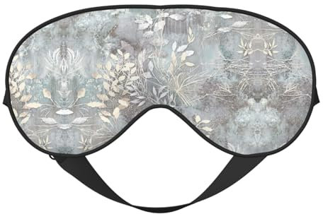 Blue Grace Schlafmaske mit Blumenmuster, bequem, mit verstellbarem Riemen, weicher Schatten, Verdunkelung, Augenbinde