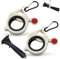 JNGTKL Cable Tie Organizer, 2 Pcs Zip Ties Holder with 20 Black Zip Ties, Fluorescent Glow-in-the-Dark Plastic, White, Black