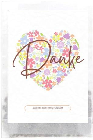 Blumensamen Danke | Dankeschön Geschenke/Abschiedsgeschenk | Kleinigkeit für Kollegen, Freunde, Gäste, Geburtstag (20 Stück - Danke Herz)