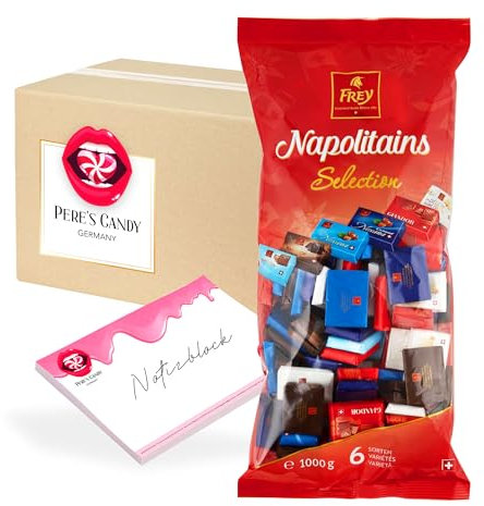 Frey 1kg Napolitains Selection Schokolade Mischbeutel - Schweizer Mini Schokoladen Tafeln