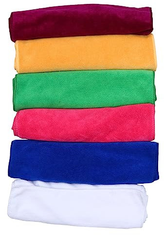PACKOVE 6piezas Toalla Absorbente De Superfina para Coche Toallas De Limpieza y Secado Súper Absorbentes para Peluquería De Microfibra para Talleres De Automóviles y Accesorios para